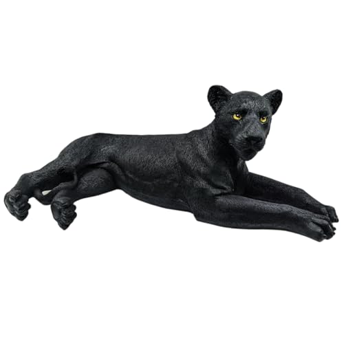Estatua de leopardo de resina pintada a mano 20” x 9.5” x 7.5”