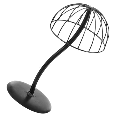 NUOBESTY Soporte para Sombreros Metálico Pequeño 15X25 CM Color Negro Organizador Vertical para Armario y Dormitorio Exhibidor de Gorras y Pelucas Resistente y Compacto