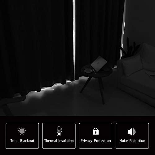 DWCN Blackout Curtains for Bedroom and Living Room - White Eyelet Window Treatments 52 x 54 Inch 2 Panels - Image 4