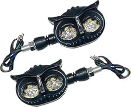 شارات متسيكل دراجة النارية قطعتين - ليد 12 فولت 2 لون, أصفر * أبيض, مقاوم للماء - إضاءة عاليه بومه