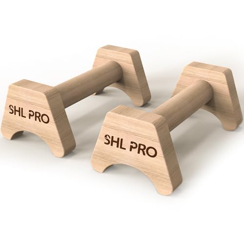 Wood push up bars Parallettes bars Anti-slip Handstand Bars for...