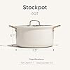 CAROTE 6QT Full Clad Tri Ply Stainless Steel Stock Pot with Lid, Kitchen Stockpot Soup Pot, Outer Ceramic Layer, Even Heating, All Stoves Compatible, Oven & Dishwasher Safe, Stay Cool Handle, White #1