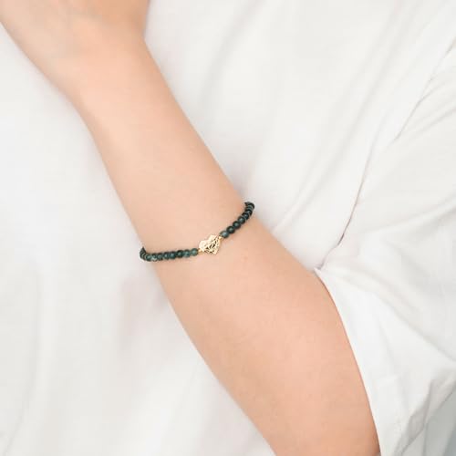 Bracelet perles vertes cordon ajustable idéal pour le quotidien actif - 2