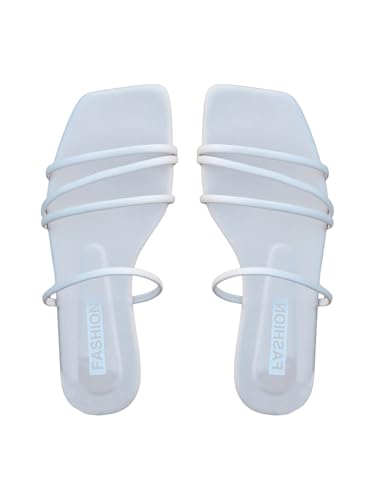 Image of GORGLITTER Women's Summer Vacation Beach Cute Square Toe Flat Sandals Strappy Toe Ring Thong Slide Sandal Slip on Flip Flops 2026