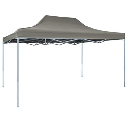vidaXL Tente Pliable Escamotable 3x4,5 m Anthracite Jardin Tonelle Pavillon
