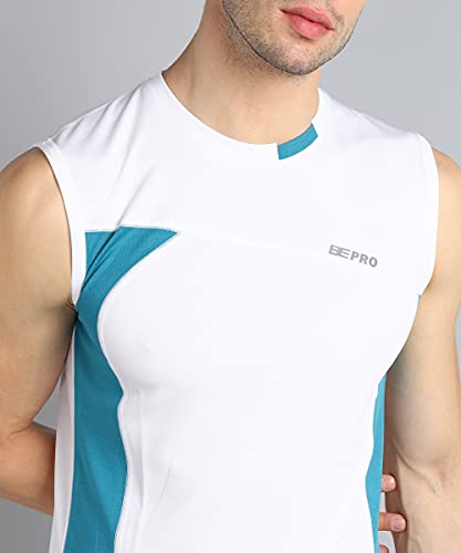 Image of Mens Sleeveless Sando Round Neck Running Tshirt for Workout Running