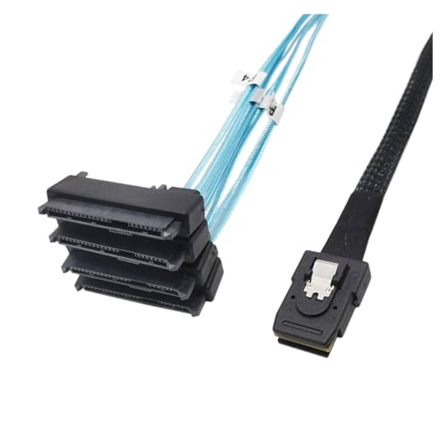 Cable SFF8087 a S/AS SFF-8087 con adaptador de alimentación SATA 1m miniatura 3