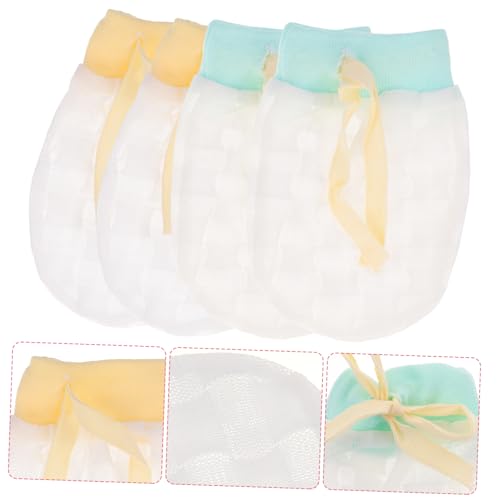 KESYOO 2 Pairs of Adjustable Ice Silk Baby Gloves Anti-Scratch Mittens for Newborns Breathable Toddler Gloves Drawstring Suitable for Daily Use 0-6 Months4