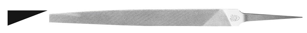 Mechanical flat file, solid tip, high strength, ergonomic design, ideal for grinding and fine-tuning metal surfaces.