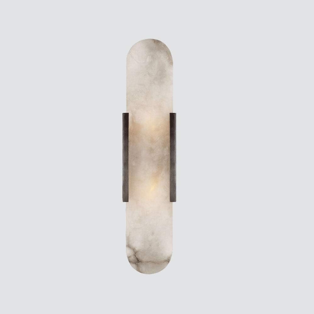Jybnbbe Brass Simple Wall Lamp, Natural Marble Sconces, Creativity Hardware Led Lights Compatible With Living Room, Bedroom, Aisle Restaurant Hallway,Chandelier,