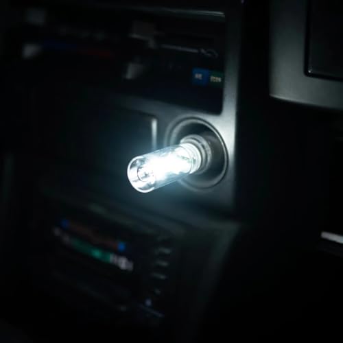 Retro-Inspired USB LED Car Interior Atmosphere Lights, Plug-in Automotive Interface Charging Night Lamps (White Light, 2)