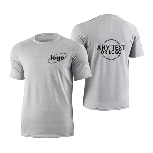 T-shirts de sport avec logo personnalisé pour homme, hauts de course à pied à séchage rapide, chemises d'entraînement respirantes, vêtements de sport...