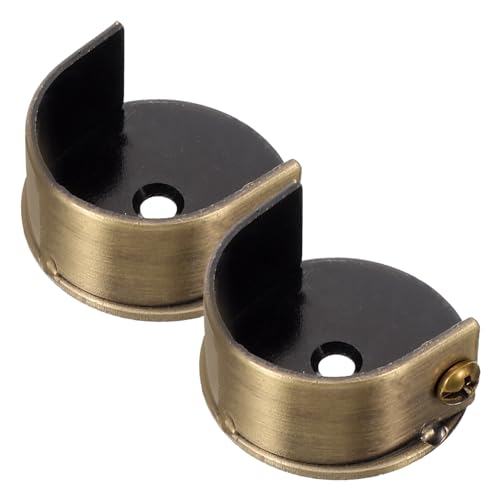 Warmhm Supports De Tringle à Rideaux 28 Mm Métal Bronze Antique, Support Mural Robuste De U, Fixation pour Chambre Et Salle De Bain, Lot De 2 Pièces