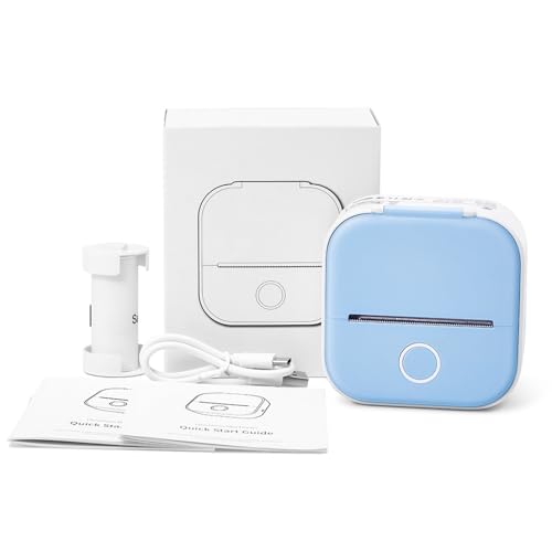 Mini stampante adesiva portatile efficiente e veloce senza inchiostro fotografica termica tascabile per foto diari promemoria appunti piani di lavoro blu