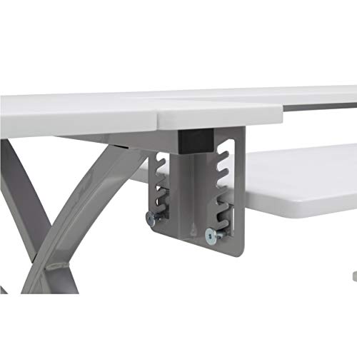 Sew Ready Venus Sewing Center, 56.75" W x 23.5" D x 30" H, Silver/White