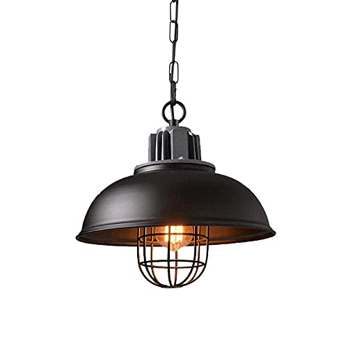 Lampe suspendue en métal blanche et lustre industriel rétro pour décoration de plafond