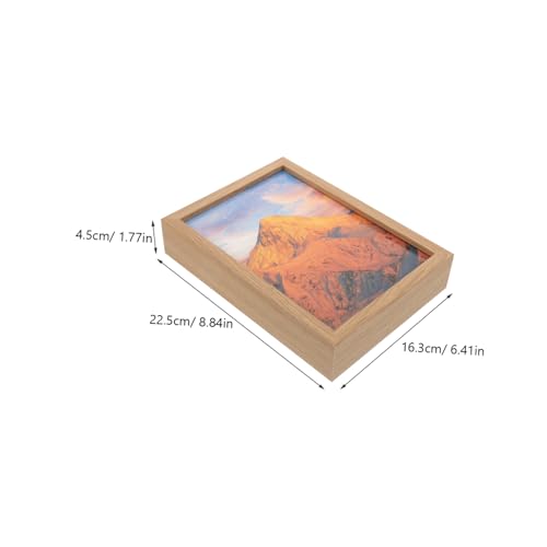 Marco de de madera beige de alta resistencia con compartimento interior discreto 2