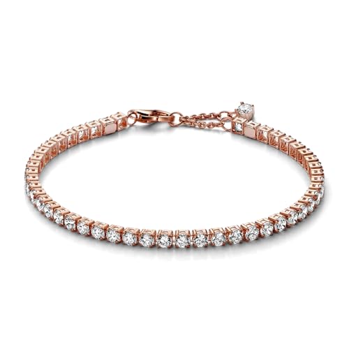Pandora 581469C01-18-BOX Sparkling Tennis Bracelet - Cubic Zirconia Rose Gold Bracelet thumb #1