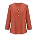 Linen Shirts Summer Button Down Tops Short Sleeve Dressy Casual Blouses Oversized Tshirts 2025 Tunic Top (Orange, XXXL)