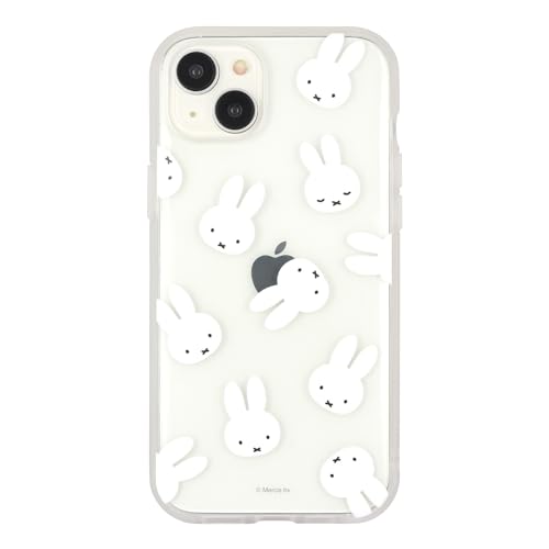 グルマンディーズ(Gourmandise) ミッフィー IIIIfit Clear(イーフィット クリア) iPhone15 Plus / 14 Plus 対応 ケース フェイス総柄 MF-443A