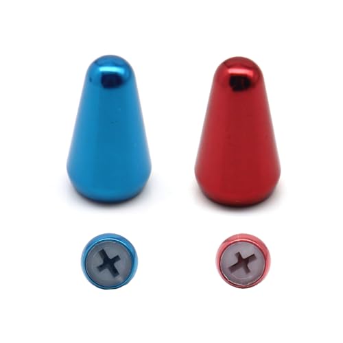 Bouton interrupteur guitare 5 voies en métal bleu et rouge pour Stratocaster et Telecaster
