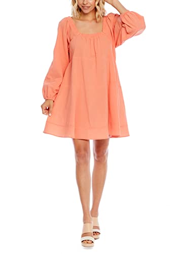 Mud Pie Ryland Women's Tiered Dress, Coral, Large #TOP17