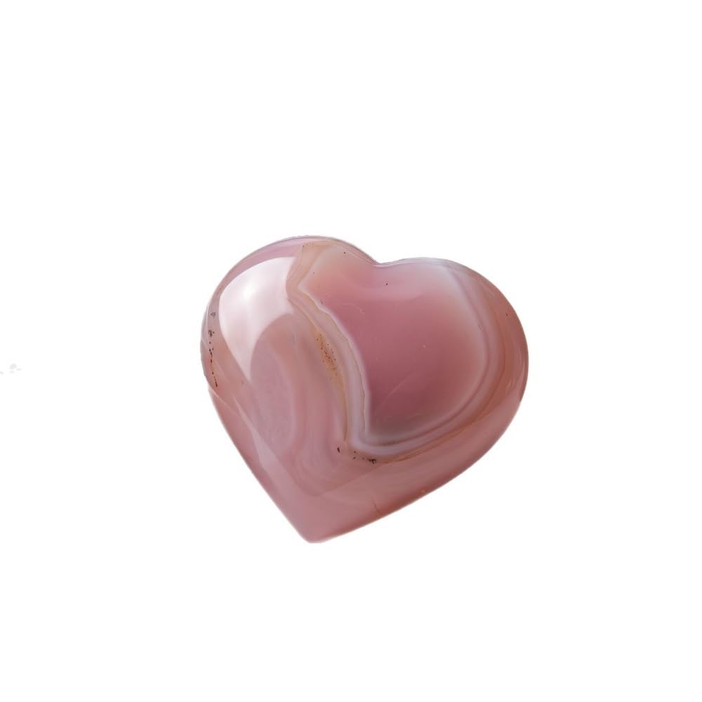 HUFFA Natural Pink Agate Heart Geode Crystal Home Decor