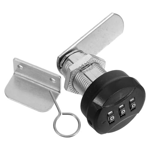 BAZEITFLOW 2セット 錆びにくい錠前可能ダイヤル式キャビネットロック 鍵不要メカニカルコンビネーションロック 書類保管用 クローゼット引き