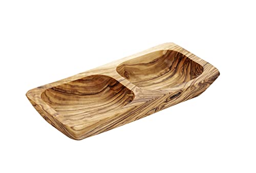 APS Schale -OLIVE- 17,5 x 8,5 cm, H: 2,5 cm Olivenholz 0,15 Liter (Jedes Teil ist ein Unikat. Farbe und Maserung kann abweichen.)