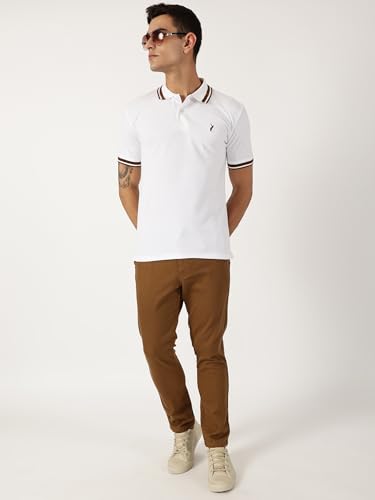 Image of Thomas Scott Men's | Solid | Half Sleeve | Regular Fit | 100% Cotton | Polo Collar | Button Closer | Casual Tshirt