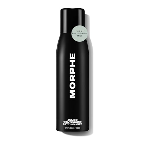 Morphe Jumbo Continuous Setting Spray - Micro-Fine Makeup Setting Spray with a Natural Radiant Finish - Helps Makeup Resist Caking or Fading & Increases Wear of Foundation (6.5 fl oz)