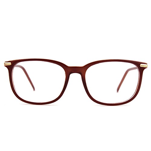 GQUEEN Fashion Fake Glasses Non Prescription Glasses Clear Lens Glasses Nerd Plain Frames Women Men, 2015793