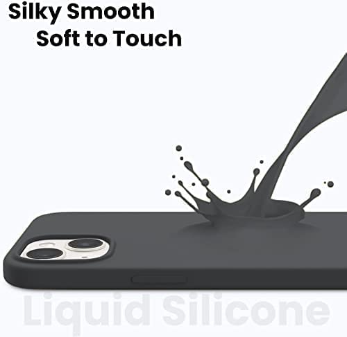Image of DIZORO Silicone Back Case for iPhone 14 Plus, Soft-Touch Phone Microfiber Silicone Back Cover for iPhone 14 Plus-Grey
