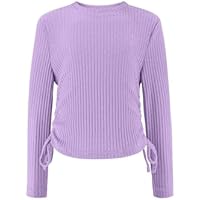 Arshiner Niñas Jersey Cordón Niño Slim Cuello Redondo Suéter