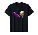 Speak with Emoticons - eggplant and ice cream LGBTQ+ T-Shirt