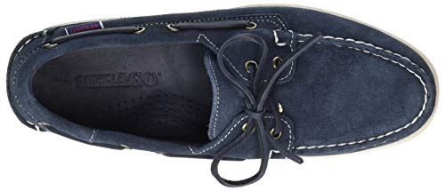 Image of Sebago Men's Docksides Portland Suede Boat Shoes, Blue Blue Navy 908, 8