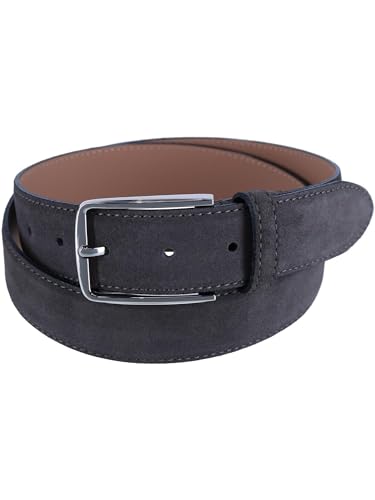 CTM Men's Brushed Suede Italian Leather Belt3