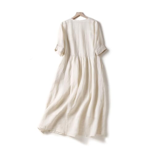 TangDao Maxikleid aus Boehmeria Vintage-Stil,Lockerer Schnitt,Leicht und Atmungsaktiv,Naturfarben (DE/NL/SE/PL, Alphanumerisch, L, Regular, Regular, apricot) TangDao Maxikleid aus Boehmeria Vintage-Stil,Lockerer Schnitt,Leicht und Atmungsaktiv,Naturfarben (DE/NL/SE/PL, Alphanumerisch, L, Regular, Regular, apricot)
