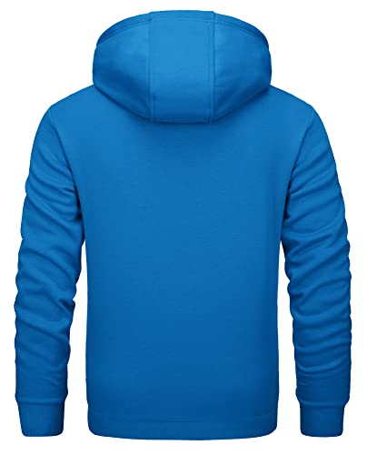 Tacvasen Men's Fashion Pullover Hoodie Active Casual Hooded Sweatshirt Blue Green, L #TOP2