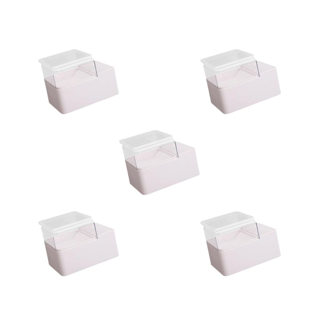 Juego de 5 comederos automáticos para peces, alimentador de tortuga, alimentador inteligente, funciona con pilas, 150 g