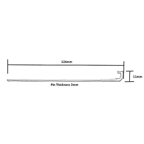 HOOK Ended UPVC Letterbox Hinge Pin Flap Spring, Black, 4mm x 97mm ...