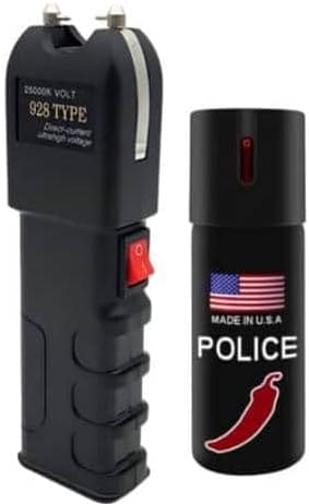 928 Type Self Defense Stun Gun/Torchlight with 1x110ml Pepper Spray