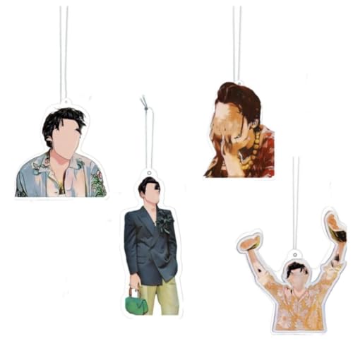 4PCS Super Singer`s Music Styles Air Fresheners Car Hanging Decoration