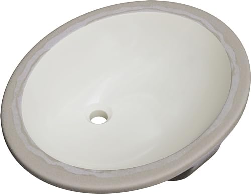 PROFLO PF1714UA Comstock 19-1/2" Oval Vitreous China Undermount Bathroom Sink with Overflow - Biscuit