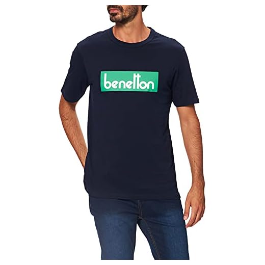 United Colors of Benetton T-Shirt 3096J17H6 Suter, BLU 016, M para Hombre