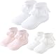 Baby Mädchen Socken Öse Rüsche Spitze Rüschen Kleid Socken für Neugeborene Kleinkind Kleinkind 3 Paare (0-6 Months)