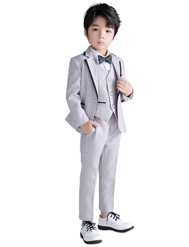 Costume veste gilet pantalon garçon en lin pour mariage chic en été