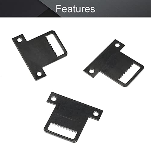 Image of MroMax 10PCS Sawtooth Picture Hangers Iron Picture Hangers 1.26 inch x 0.31 inch Double Hole Picture Frames Hangers for Hanging Clock Paintings Artwork Picture Frame Hook Photos Black