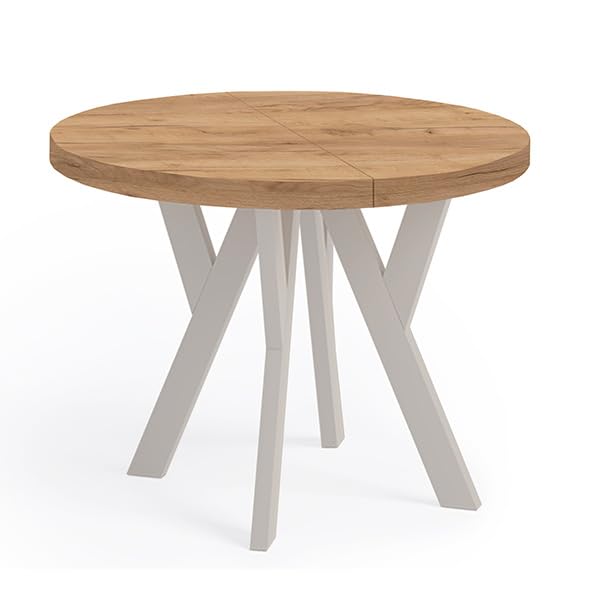 Table à manger ronde extensible Pero pour partager de grands repas de famille