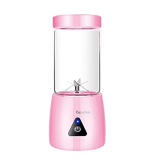 Licuadora Portátil, 380 ml Mini Exprimidor de Frutas Portátil, Potente Batidora Recargable por USB, Taza Exprimidora de Batidos, Batidora de Mano con seis cuchillas en 3D, Máquina de Mano Mezcladora